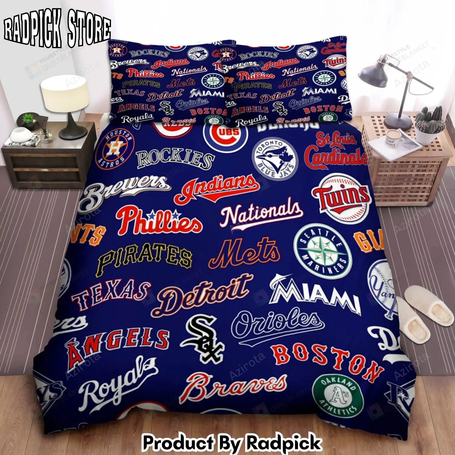 Radpick all teams yankee atlanta hawk logo bed sheets spread duvet cover bedding set ver 4 rp3278825